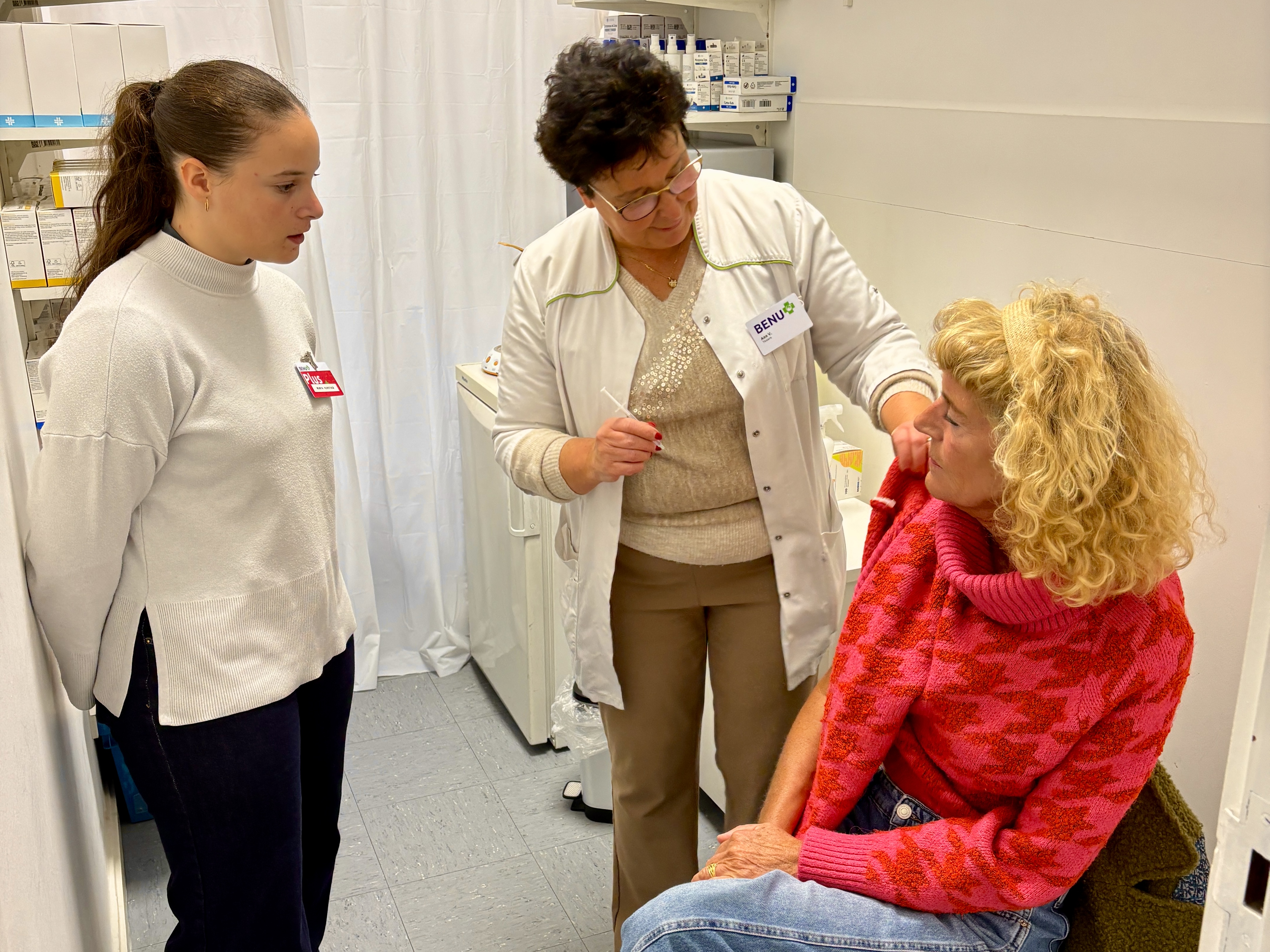 Student en mentor bij BENU Apotheken Brasschaat